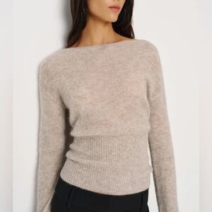 Reformation Soren Sheer alpaca Elegant Cream Sweater